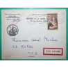 N°1007 JEUNE FILLE AUX COLOMBES CROIX ROUGE SEUL SUR LETTRE PAR AVION PARIS POUR TOE TAHITI 1955 COVER FRANCE
