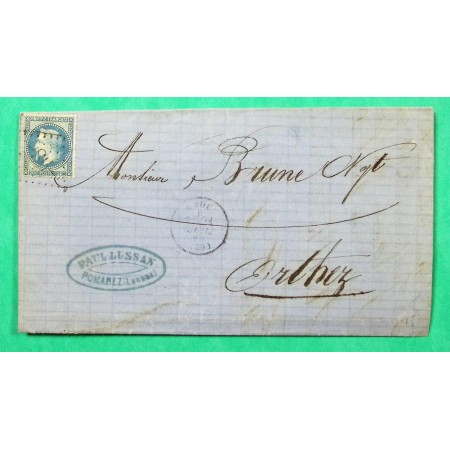 N°22 GC 86 AMOU LANDES DEPART POMAREZ POUR ORTHEZ BASSES PYRENEES 1869