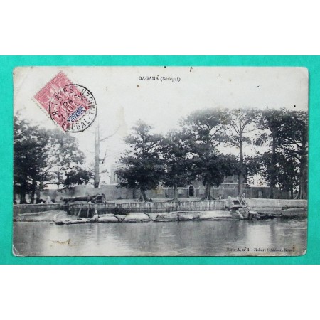 10C TYPE GROUPE CARTE POSTALE KAYES DAGANA SENEGAL ET NIGER POUR LAROQUE D'OLMES ARIEGE 1908