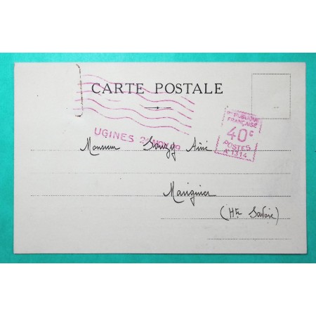 EMA 40C UGINE SAVOIE CARTE POSTALE PRIVEE ACIERIES ELECTRIQUES 1929