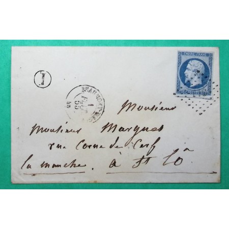 N°14 PC 317 BEAUMONT HAGUE MANCHE POUR ST LO 1855
