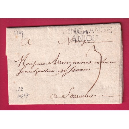 MARQUE INGRANDE ANJOU MAINE ET LOIRE LENAIN N°2 INDICE 17 POUR SAUMUR