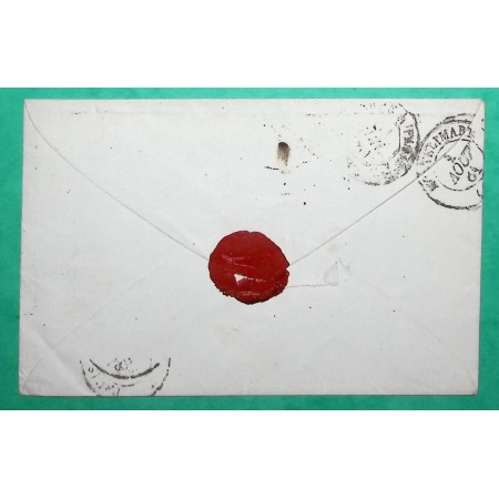 N°14B PC 1847 MALESHERBES LOIRET POUR MONTELIMAR DROME 1861 LETTRE COVER FRANCE