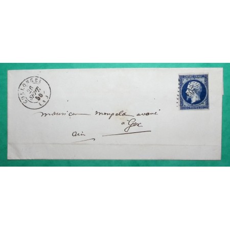 N°14 PC 907 COLLONGES AIN POUR GEX 1856 LETTRE COVER FRANCE