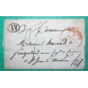 CAD TYPE 13 VALENCE ROUGE DROME DECIME RURAL POUR ST JEAN DE MOIRANS ISERE 1833 LETTRE COVER FRANCE