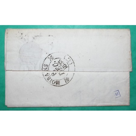 CAD TYPE 13 VALENCE ROUGE DROME DECIME RURAL POUR ST JEAN DE MOIRANS ISERE 1833 LETTRE COVER FRANCE