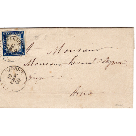 SARDE 20C BELLES MARGES BOURG ST MAURICE 19 FEV 1860 LETTRE AIME SAVOIE