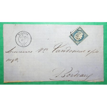 N°60C GC 4041 TULETTE DROME POUR BORDEAUX GIRONDE LETTRE COVER FRANCE