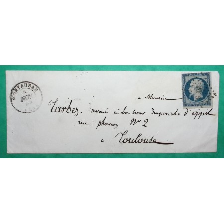 N°10 NAPOLEON PRESIDENCE PC 2063 MONTAUBAN TARN ET GARONNE POUR TOULOUSE HAUTE GARONNE LETTRE COVER FRANCE