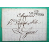 MARQUE 113 LIVOURNE DEPARTEMENT CONQUIS POUR LYON RHONE 1810 LETTRE COVER FRANCE