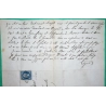 N°14 VARIETE POSTFS PC 1818 LYON RHONE POUR BOURGOIN JALLIEU ISERE 1860 LETTRE COVER FRANCE