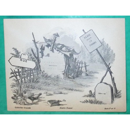 BELLE ENVELOPPE ILLUSTREE PLACE POUR LE TIMBRE COLLECTION GRAVELLE NON VOYAGE COVER FRANCE