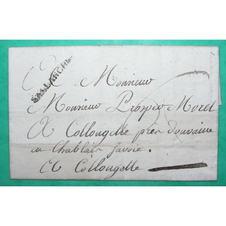 MARQUE SARDE SALLANCHES HAUTE SAVOIE POUR COLLONGETTE CHENS SUR LEMAN 1824 LETTRE COVER FRANCE