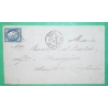 N°60C CAD PARIS LA GARE D'IVRY POUR SURGERES CHARENTE INFERIEURE 1874 COVER FRANCE