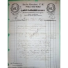N°60C CAD PARIS LA GARE D'IVRY POUR SURGERES CHARENTE INFERIEURE 1874 COVER FRANCE