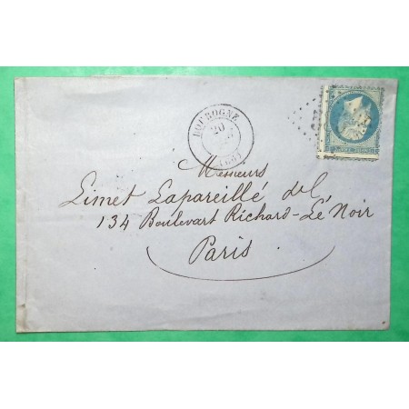 N°22 BELLE VARIETE PIQUAGE A CHEVAL GC 585 BOUROGNE TERRITOIRE DE BELFORT POUR PARIS LETTRE COVER FRANCE
