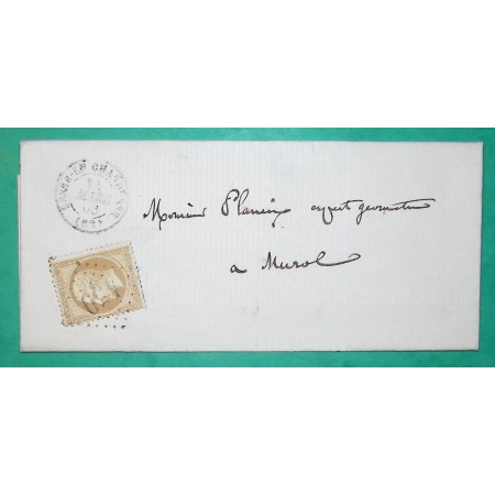 N°21 GC 459 BESSE EN CHANDESSE PUY DE DOME CORRESPONDANCE LOCALE POUR MUROL 1866 LETTRE COVER FRANCE