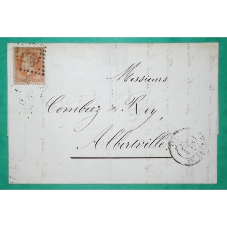 N°31 GC 846 CHAMBERY SAVOIE DOUBLE PORT POUR ALBERTVILLE 1869 LETTRE COVER FRANCE