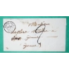 CAD TYPE 15 SEINE PORT SEINE ET MARNE TAXE TAMPON 2 POUR SENS YONNE 1850 LETTRE COVER FRANCE