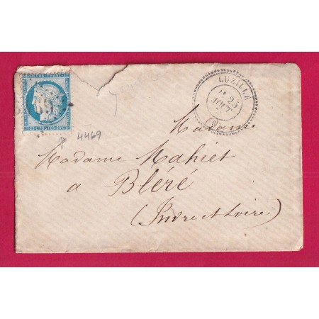 N°60 GC 4469 LUZILLE INDRE ET LOIRE CAD TYPE 24 POUR BLERE LETTRE