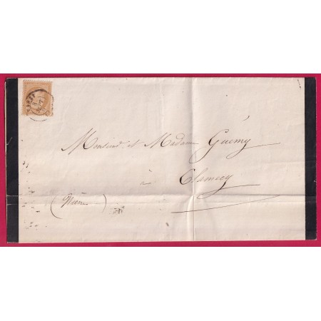 N°28 CAD TYPE 15 VARZY NIEVRE POUR CLAMECY LETTRE
