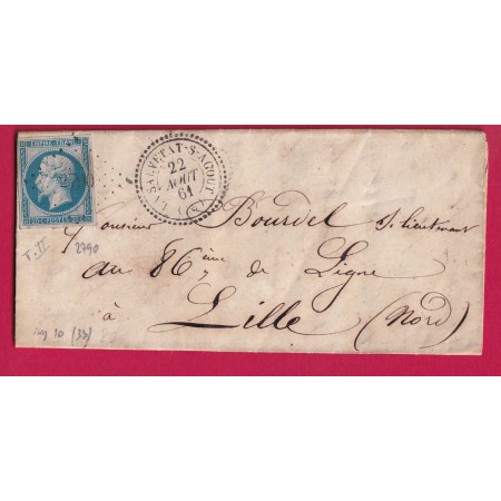 N°14 PC 2790 LA SALVETAT SUR AGOUT HERAULT CAD TYPE 22 POUR LILLE NORD LETTRE