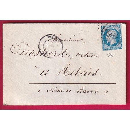 N°14 GC 4340 WASSY HAUTE MARNE POUR REBAIS SEINE ET MARNE LETTRE