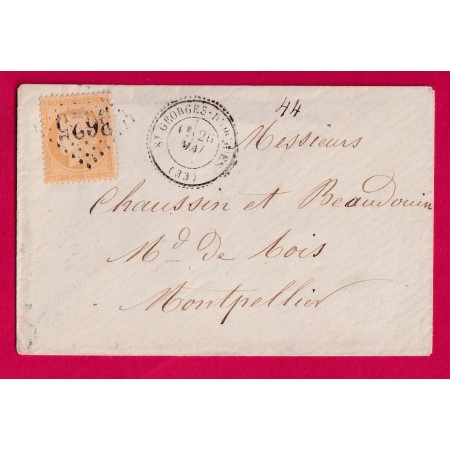 N°59 GC 3625 ST GEORGES D'ORQUES HERAULT CAD TYPE 24 POUR MONTPELLIER LETTRE