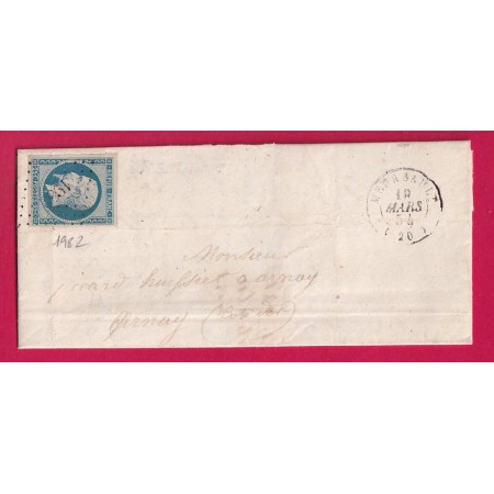 N°10 TTB PC 1982 MEURSAULT COTE D'OR POUR ARNAY LE DUC 1854 LETTRE