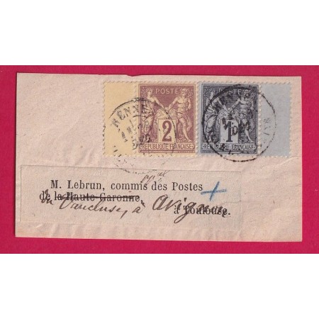 N°83 85 LES 2 INTERPANNEAUX CAD T17 RENNES ILLE ET VILAINE ETIQUETTE DE COLIS POUR AVIGNON VAUCLUSE LETTRE