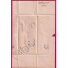 CURSIVE 45 BEAUVILLE LOT ET GARONNE DATEUR B POUR AGEN 1853 INDICE 16 LETTRE