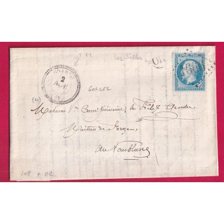 N°22 GC 1666 GOAREC COTES DU NORD CAD TYPE 22 OR LES SALLES POUR LOUDEAC LETTRE