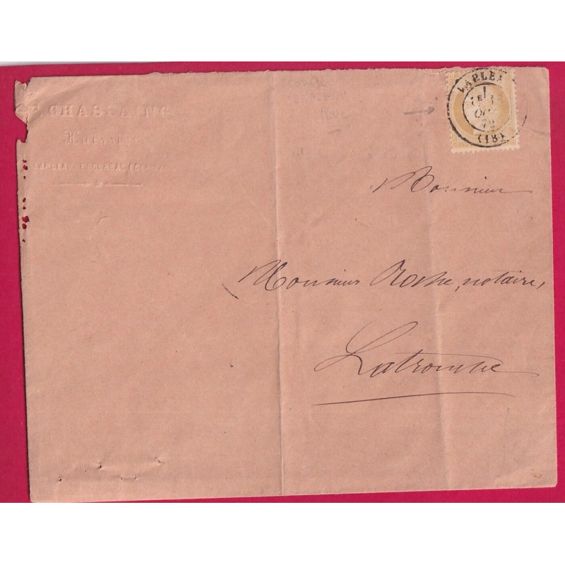 N°59 CAD TYPE 17 LAPLEAU CORREZE POUR LATRONCHE LETTRE