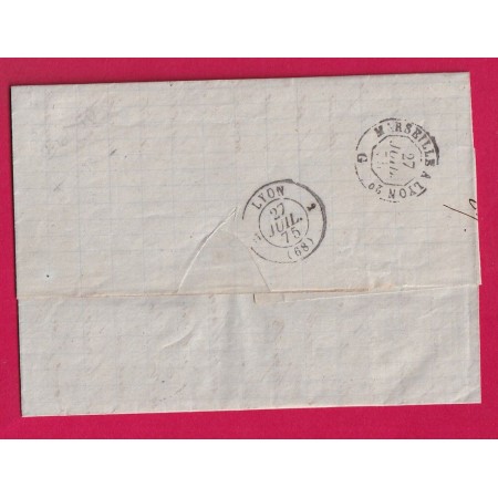 N°60 GC 1721 GRIGNAN DROME OR CHAMARET POUR LYON LETTRE