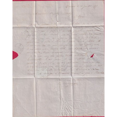 N°60 GC 1721 GRIGNAN DROME OR CHAMARET POUR LYON LETTRE