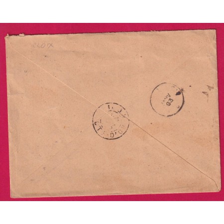 N°94 CAD TYPE 18 CORBIGNY NIEVRE 1893 LETTRE RECOMMANDE POUR DIJON LETTRE