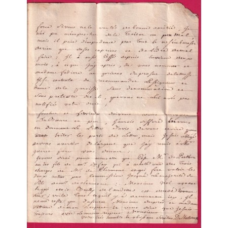 MARQUE VIRE CALVADOS EN ROUGE 1751 LENAIN N°1A INDICE 15 POUR PARIS LETTRE