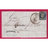N°4 GRILLE + CAD TYPE 13 LILLE NORD 1850 POUR LYON RHONE LETTRE