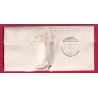 N°14 PC 2491 PONT AUDEMER EURE BOITE RURALE F BOURNEVILLE POUR HONFLEUR CALVADOS 1858 LETTRE