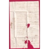 N°14 PC 2491 PONT AUDEMER EURE BOITE RURALE F BOURNEVILLE POUR HONFLEUR CALVADOS 1858 LETTRE