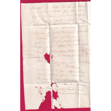 N°14 PC 2491 PONT AUDEMER EURE BOITE RURALE F BOURNEVILLE POUR HONFLEUR CALVADOS 1858 LETTRE