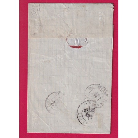 N°45A GC 1300 DIEULEFIT DROME POUR LYON 21 .12.1870 LETTRE