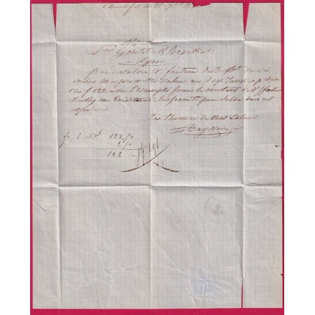 N°45A GC 1300 DIEULEFIT DROME POUR LYON 21 .12.1870 LETTRE