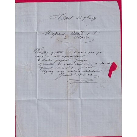 N°60 PRECOCE DU 14 SEPTEMBRE 1871 GC 3979 TOUL MEURTHE ET MOSELLE LETTRE LETTRE