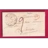 CAD TYPE 11 PONS CHARENTE DECIME RURAL DE SAUJON 1835 POUR SAINTES LETTRE