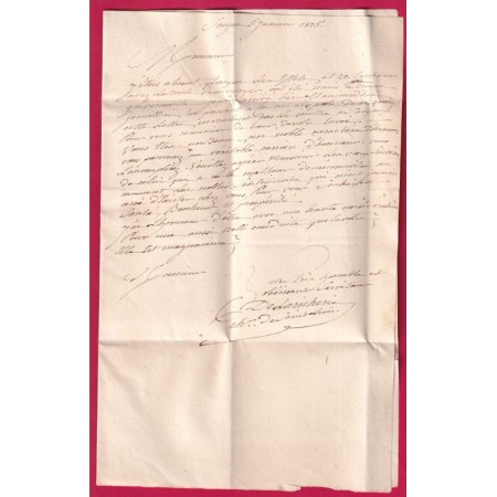 CAD TYPE 11 PONS CHARENTE DECIME RURAL DE SAUJON 1835 POUR SAINTES LETTRE