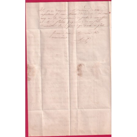 CAD TYPE 15 SAUMUR MAINE ET LOIRE 1850 BOITE RURALE N COUDRAY POUR ANGERS LETTRE