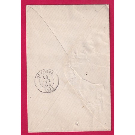 N°22 PARIS ETOILE 10 PETITE RUE DU BAC AVEC TIRETS POUR ST COME DE VAIR SARTHE INDICE 18 LETTRE