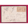 N°21 PAIRE GC 1495 LA FERTE MILON AISNE POUR PARIS LA CHAPELLE ST DENIS CACHET FACTEUR AU DOS LETTRE