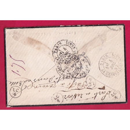 N°21 PAIRE GC 1495 LA FERTE MILON AISNE POUR PARIS LA CHAPELLE ST DENIS CACHET FACTEUR AU DOS LETTRE